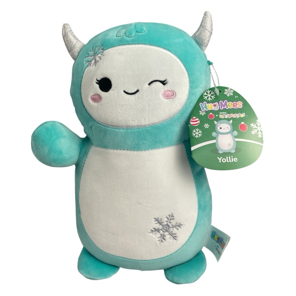 Squishmallows Hug Mees Yollie Yeti Holiday 2023 10" NWT